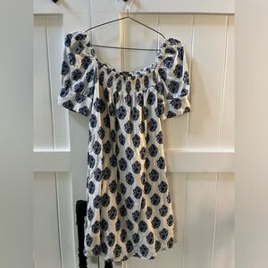 J.Crew Puff Sleeve Smocked Mini Dress- Size XS